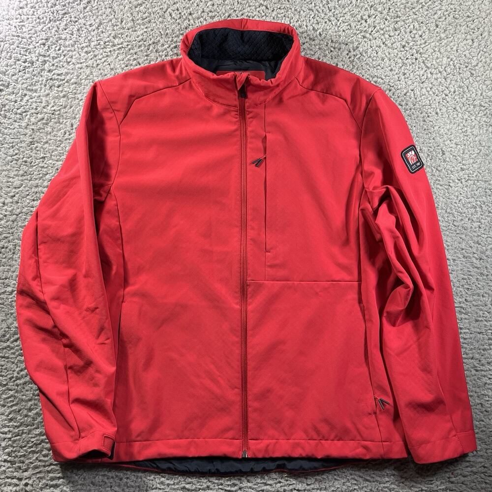 Chick-fil-A Employee Uniform Jacket Mens Large Red Oobe Team Style Softshell